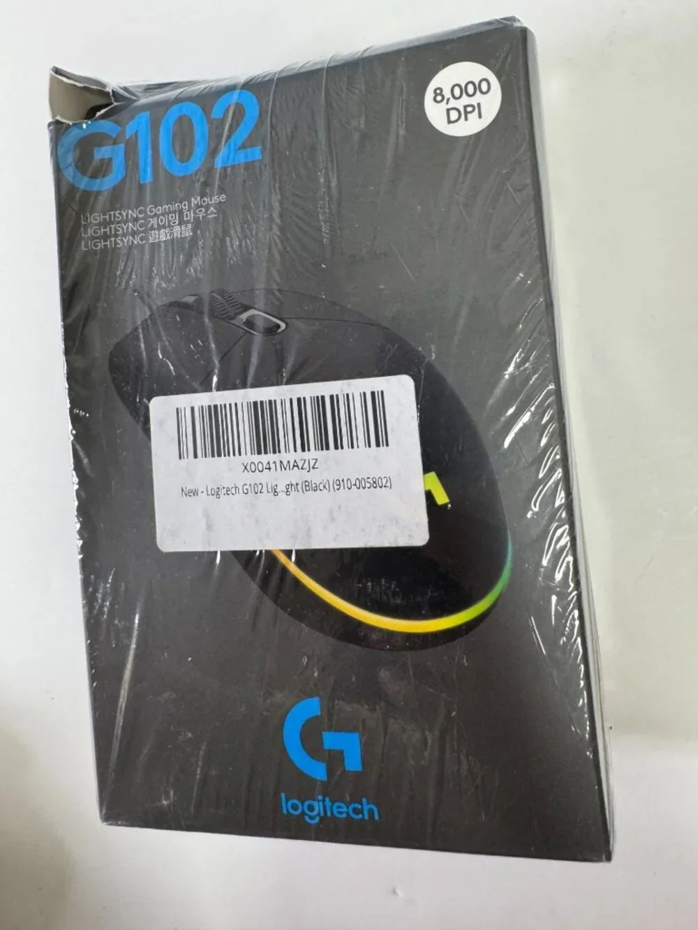 Logitech G102 Lightsync Gaming Mouse 8000 DPI Adjustable RGB Lighting Black